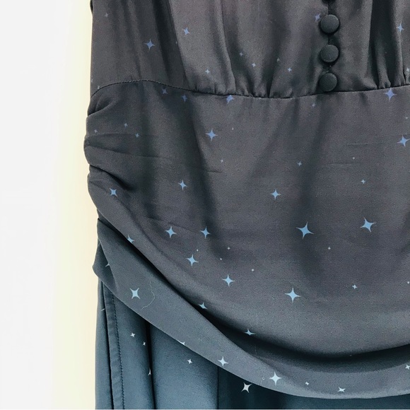 Wayward Fancies Ombre Star Drop Waist Midi Dress Blue Size Small - Picture 4 of 13